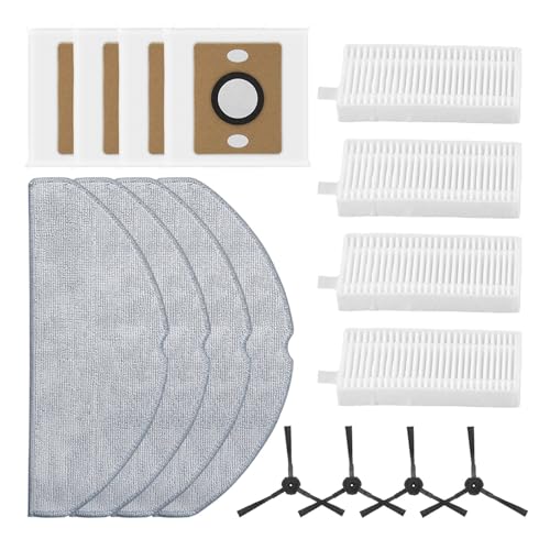 DSDBDNN 1 Set Bürstenfilter Mopptuch Staubbeutel Seitenbürste Ersatz Kompatibel mit A30 Pro Selbstentleerender Roboter-Staubsaugerzubehör(A) von DSDBDNN