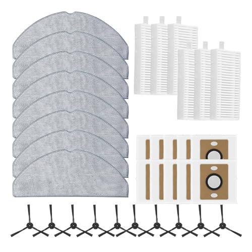 DSDBDNN 1 Set Bürstenfilter Mopptuch Staubbeutel Seitenbürste Ersatz Kompatibel mit A30 Pro Selbstentleerender Roboter-Staubsaugerzubehör(B) von DSDBDNN