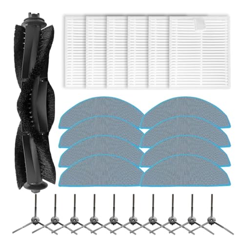 DSDBDNN Hauptseitenbürstenfilter-Mopptuch-Set, kompatibel mit V20 / Vyzzle D10 / Laresar L10 / Lydsto R1D Edge Staubsauger(B) von DSDBDNN