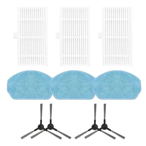 DSDBDNN Kompatibel mit Nedis WIFIVCB01 Staubsaugerteile Seitenbürstenfilter Mopptuch Seitentasche Zubehör Aspiradoras Para El Hogar Robot von DSDBDNN