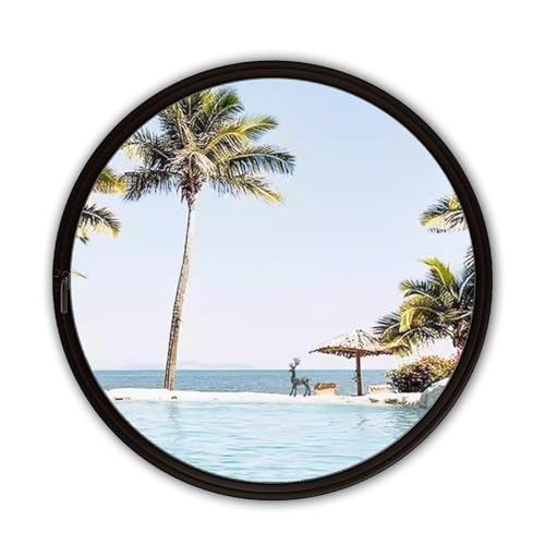 360° Hotel Metall Runde Gehärtetes Glas Fenster, Modern drehbar Lüftung RundFenster Mit Griff, Haus Beleuchtung Fenster, Gewerbe drehbar Dekorativ Fenster. von DSEWTEZXI