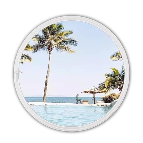 360° Hotel Metall Runde Gehärtetes Glas Fenster, Modern drehbar Lüftung RundFenster Mit Griff, Haus Beleuchtung Fenster, Gewerbe drehbar Dekorativ Fenster. von DSEWTEZXI