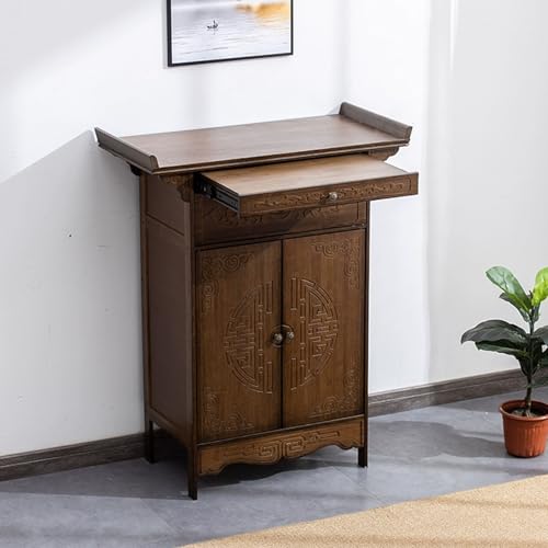 Buddhistischer Altar-Dekor-Standschrank Heim-Meditationsschrein mit Schrank Kirchen-Altartisch mit Schubladen Tempeltisch for Buddha-Statuen Zum Aufstellen von Kerzen, Räuchergefäßen und Opfergaben. von DSEWTEZXI