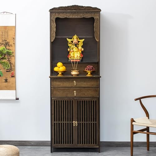 Buddhistischer Altarschrank als Tempeldeko, Retro-Heimschrein mit Schrank, Meditationsaltartisch for Kirchen mit Schubladen, for Kerzen, Räuchergefäße, Buddha-Statuen und Opfergaben. Buddhistischer Altarschrank als Tempeldeko, Retro-Heimschrein mit Schrank, Meditationsaltartisch for Kirchen mit Schubladen, for Kerzen, Räuchergefäße, Buddha-Statuen und Opfergaben. von DSEWTEZXI