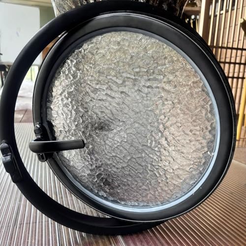 Modern 360° Gewerbe Hotel Dekorativ Fenster, Haus drehbar Beleuchtung Metall Fenster, Runde Gehärtetes Glas Fenster Mit Griff, drehbar Lüftung RundFenster. von DSEWTEZXI