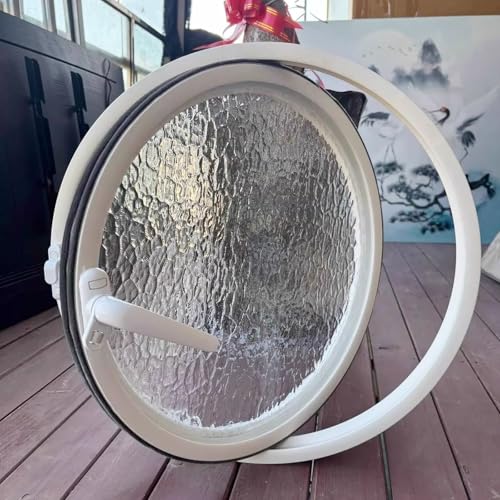 Modern 360° Haus drehbar Beleuchtung Metall Fenster, Runde Gehärtetes Glas Fenster Mit Griff, drehbar Lüftung RundFenster, Gewerbe Hotel Dekorativ Fenster. von DSEWTEZXI