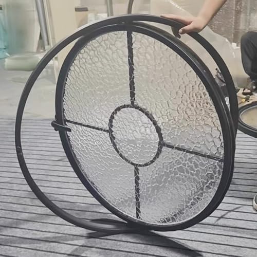 Modern 360° Runde Gehärtetes Glas Fenster Mit Griff, drehbar Lüftung RundFenster, Haus drehbar Beleuchtung Metall Fenster, Gewerbe Hotel Dekorativ Fenster. von DSEWTEZXI