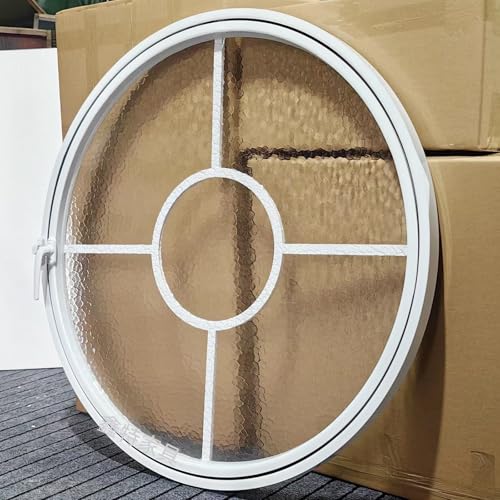 Modern 360° Runde Gehärtetes Glas Fenster Mit Griff, drehbar Lüftung RundFenster, Haus drehbar Beleuchtung Metall Fenster, Gewerbe Hotel Dekorativ Fenster. von DSEWTEZXI