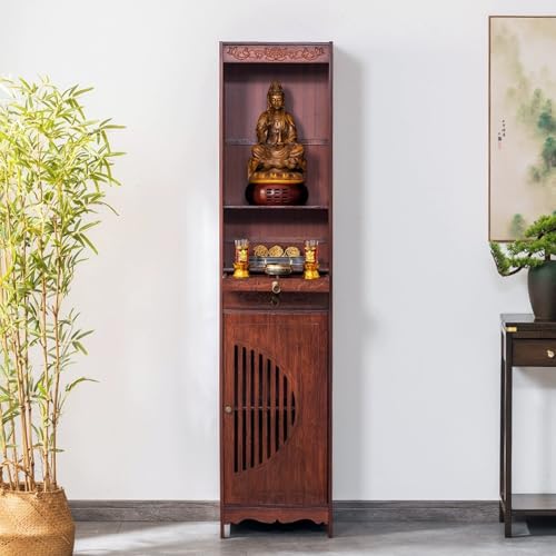 Retro-Heimschrein mit Schrank, Tempeldekor Buddhistischer Altar-Standschrank, Meditationsaltartisch for Kirchen mit Schubladen, for Kerzen, Räuchergefäße, Buddha-Statuen und Opfergaben. Retro-Heimschrein mit Schrank, Tempeldekor Buddhistischer Altar-Standschrank, Meditationsaltartisch for Kirchen mit Schubladen, for Kerzen, Räuchergefäße, Buddha-Statuen und Opfergaben. von DSEWTEZXI