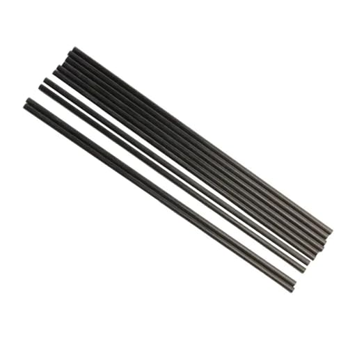 1/5/10 Stück 1 mm - 18 Durchmesser. Modellflugzeug Kohlefaser-Rundstab Stick Bar Feststoffe Kite Kohlefaserstab Für Rc Airplane Quadcopter(18x500mm 1pcs) von DSFDFDG