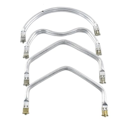 DSFDFDG 2/5 Stück 19–23 cm Metall-Geldbörsenrahmen, Aluminiumrohr, Cloud-Taschengriff, Kussverschluss-Klammern, Nähen, Basteln, Hardware-Zubehör(Round-1-190x95mm,5Pcs) von DSFDFDG