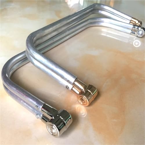 DSFDFDG Metallrahmen, Aluminiumrohr, Innenscharnier, Taschenrahmen, Geldbörsenrahmen(Silver Connector,10 Inch 25cm) von DSFDFDG