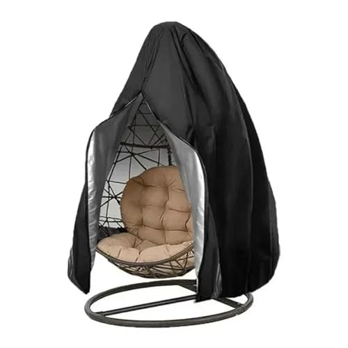 Stuhlabdeckung Hängestuhlabdeckung Wasserdichte Schutzabdeckung Hängend For Outdoor-Schaukelstuhl Hängend(Black) von DSFDFDG
