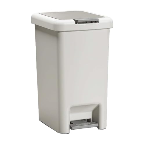 DSFHVBDD Großer Mülleimer mit Deckel, Tret Mülleimer Abfalleimer Mülltonne Papierkorb Abfallbehälter, Fußpedal Mülleimer für Badezimmer Toilette Wohnzimmer Küche Schlafzimmer von DSFHVBDD