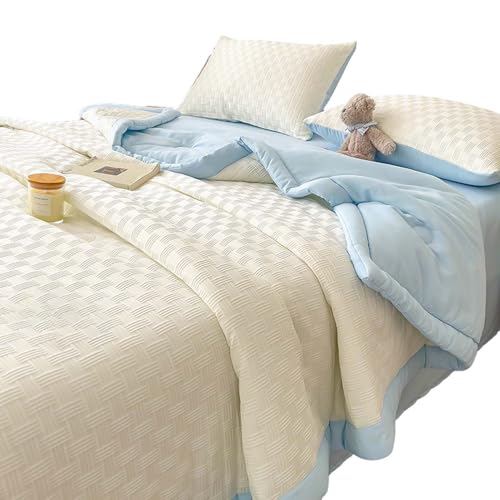 DSFHVBDD Sommerdecke Leicht Und Atmungsaktiv – Dünne Bettdecke Für Heiße Nächte, Weiche Kühldecke Für Schlafzimmer Oder Gästezimmer, Ideale Steppdecke Für Klimatisierte Räume Und Übergangszeit von DSFHVBDD