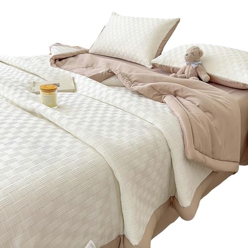 DSFHVBDD Sommerdecke Leicht Und Atmungsaktiv – Dünne Bettdecke Für Heiße Nächte, Weiche Kühldecke Für Schlafzimmer Oder Gästezimmer, Ideale Steppdecke Für Klimatisierte Räume Und Übergangszeit von DSFHVBDD