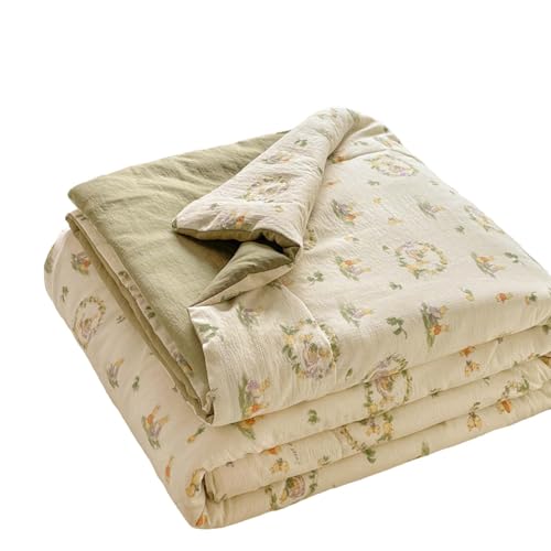 DSFHVBDD Sommerdecke Leicht Und Atmungsaktiv – Weiche Dünne Kuscheldecke Für Sofa, Bett Oder Reise, Sommerplaid Als Wohndecke Für Warme Nächte Und Klimatisierte Räume von DSFHVBDD