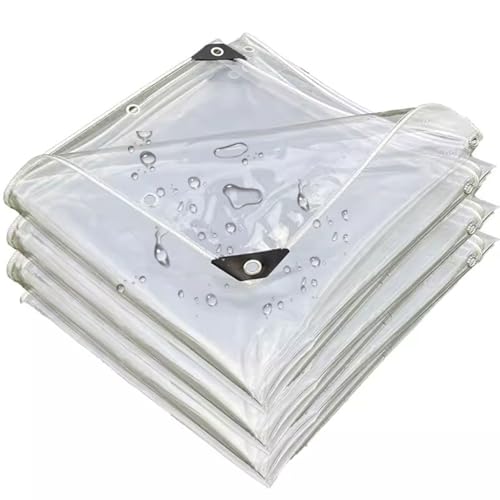 DSFHVBDD Transparente Plane Wasserdicht 2x3, Zeltplane Wasserdicht mit Ösen, Abdeckplane Wasserdicht Transparent, Plane Multifunktionale, Abdeckplane für Outdoor & Garten Holz Camping von DSFHVBDD