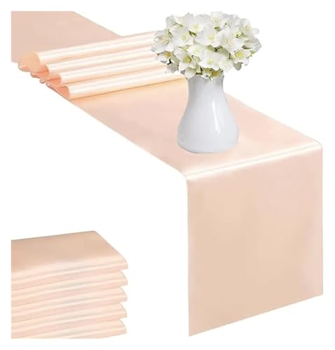 DSFIHJO Satin TischläUfer Bankett Hochzeit for Party-Event Home Dekoration Versorgung Tischdecke Abdeckung(Champagne Gold) von DSFIHJO