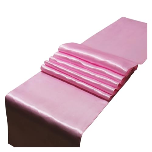 DSFIHJO Satin TischläUfer Langer, glatter Tischläufer aus Seide for Tischdekorationen bei Hochzeitsbanketten(Light pink) von DSFIHJO
