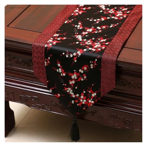 DSFIHJO Satin TischläUfer Tischdecke Home Decor Tischfahne mit Quaste Kreative Tischdecke(Color16,33x150cm) von DSFIHJO