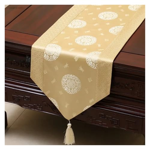 DSFIHJO Satin TischläUfer Tischdecke Home Decor Tischfahne mit Quaste Kreative Tischdecke(Color18,33x150cm) von DSFIHJO