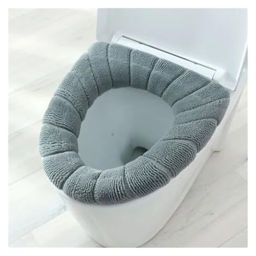 DSFIHJO toilettensitzbezug 1 stück Toilettensitzauflage Dehnbare Toilettensitzkissenbezug Matte Wärmer Haushaltswaren Badezimmerbedarf 30 cm x(Gray) von DSFIHJO