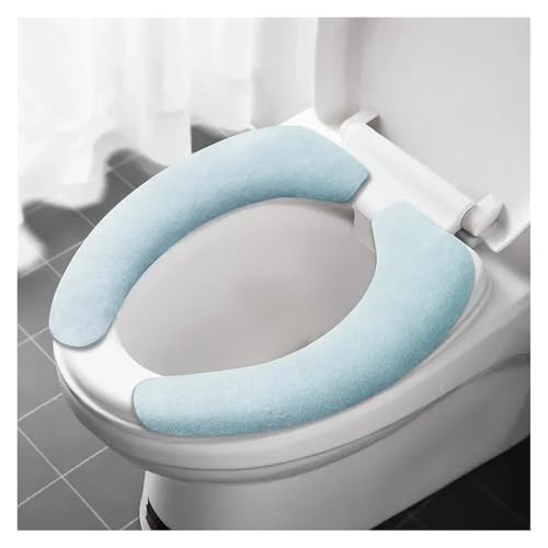 DSFIHJO toilettensitzbezug 2 Paar Wiederverwendbare warme Flanell-Toilettenaufkleber-Toilettensitzbezüge, waschbare Toilettensitzfüllung, Badezimmermatte, Sitzbezug, universell(Enlarge-Blue) von DSFIHJO