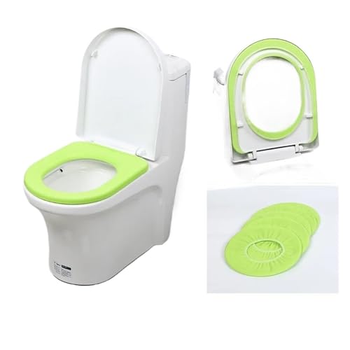 DSFIHJO toilettensitzbezug 3 stücke Warme, Weiche Waschbar WC-Sitzbezug-Matte for Wohnkultur Closestool Matte Sitz Fall WC Deckel Abdeckung Zubehör(Green) von DSFIHJO