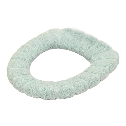 DSFIHJO toilettensitzbezug Einfarbiges, universelles, warmes, weiches und waschbares Toilettenmatten-Set for die Heimdekoration, Sitzbezug, Toilettendeckelbezug, Zubehör(Green) von DSFIHJO
