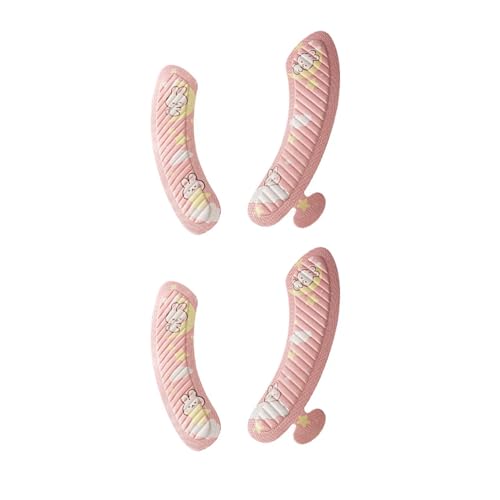 DSFIHJO toilettensitzbezug Home Toilettenmatte Sitzkissen Paste Typ Vier Jahreszeiten Universal Töpfchenmatte Cartoon Niedlich Toilettendeckel Badezimmer Zubehör(Pink rabbit-2Pairs) von DSFIHJO