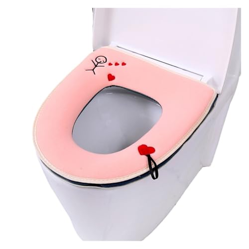 DSFIHJO toilettensitzbezug Toilettendeckel, Plüsch-Sitzbezug-Modelle, wasserdicht, Universalmodell, Toilettenring, waschbar, mit Reißverschluss, Badezimmermatte, dekorativer Toilettensitz(22) von DSFIHJO