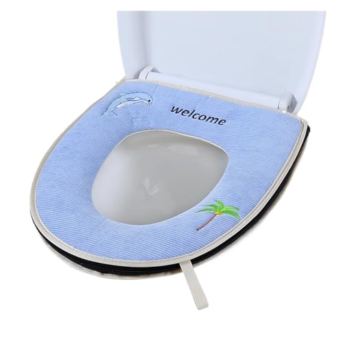 DSFIHJO toilettensitzbezug Toilettendeckel, Plüsch-Sitzbezug-Modelle, wasserdicht, Universalmodell, Toilettenring, waschbar, mit Reißverschluss, Badezimmermatte, dekorativer Toilettensitz(Color-13) von DSFIHJO