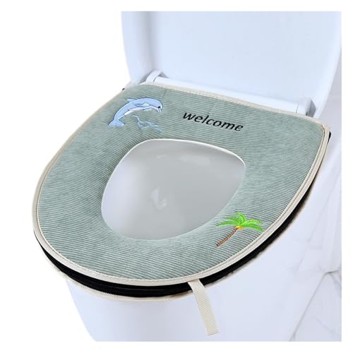 DSFIHJO toilettensitzbezug Toilettendeckel, Plüsch-Sitzbezug-Modelle, wasserdicht, Universalmodell, Toilettenring, waschbar, mit Reißverschluss, Badezimmermatte, dekorativer Toilettensitz(Color-14) von DSFIHJO