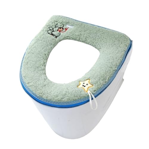 DSFIHJO toilettensitzbezug Toilettendeckel, Plüsch-Sitzbezug-Modelle, wasserdicht, Universalmodell, Toilettenring, waschbar, mit Reißverschluss, Badezimmermatte, dekorativer Toilettensitz(Color-16) von DSFIHJO