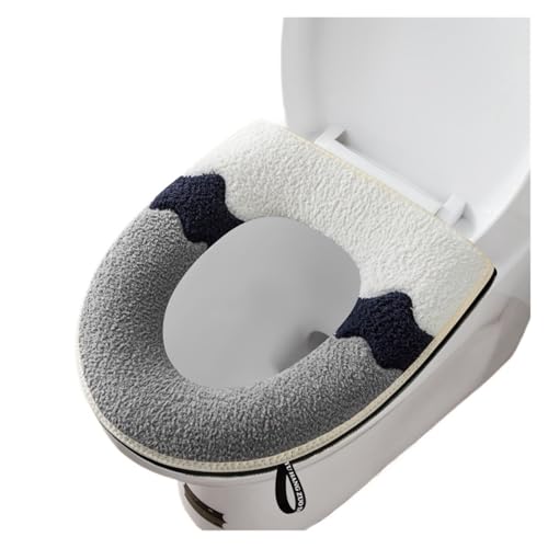 DSFIHJO toilettensitzbezug Toilettendeckel, Plüsch-Sitzbezug-Modelle, wasserdicht, Universalmodell, Toilettenring, waschbar, mit Reißverschluss, Badezimmermatte, dekorativer Toilettensitz(Color-18) von DSFIHJO