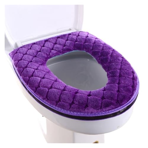 DSFIHJO toilettensitzbezug Toilettendeckel, Plüsch-Sitzbezug-Modelle, wasserdicht, Universalmodell, Toilettenring, waschbar, mit Reißverschluss, Badezimmermatte, dekorativer Toilettensitz(Color-2) von DSFIHJO