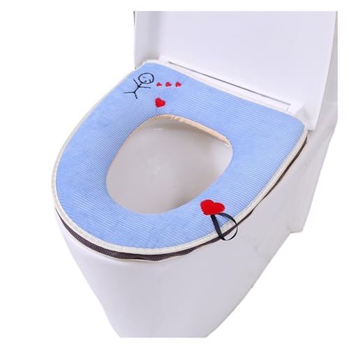 DSFIHJO toilettensitzbezug Toilettendeckel, Plüsch-Sitzbezug-Modelle, wasserdicht, Universalmodell, Toilettenring, waschbar, mit Reißverschluss, Badezimmermatte, dekorativer Toilettensitz(Color-24) von DSFIHJO