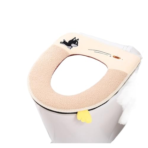 DSFIHJO toilettensitzbezug Toilettendeckel, Plüsch-Sitzbezug-Modelle, wasserdicht, Universalmodell, Toilettenring, waschbar, mit Reißverschluss, Badezimmermatte, dekorativer Toilettensitz(Color-6) von DSFIHJO