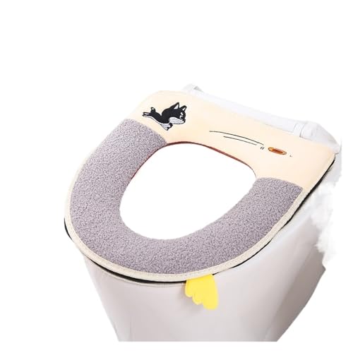 DSFIHJO toilettensitzbezug Toilettendeckel, Plüsch-Sitzbezug-Modelle, wasserdicht, Universalmodell, Toilettenring, waschbar, mit Reißverschluss, Badezimmermatte, dekorativer Toilettensitz(Color-7) von DSFIHJO