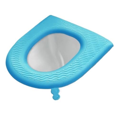 DSFIHJO toilettensitzbezug Toilettendeckel Badezimmerwärmer Toilettensitz Eva wasserdicht Toilettensitzbezug Pad abnehmbare Toilettensitzauflage Haushalt(Azul Oscuro) von DSFIHJO