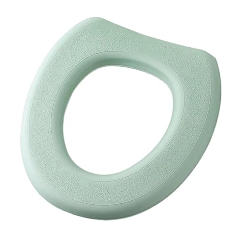 DSFIHJO toilettensitzbezug Waschbarer Aufkleber-Schaum-Toilettendeckel, wasserdichter Badezimmer-Toilettensitz, wiederverwendbares Silikon, Vier Jahreszeiten, Haushalts-Toilettenzubehör(Green1) von DSFIHJO