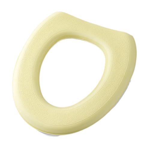 DSFIHJO toilettensitzbezug Waschbarer Aufkleber-Schaum-Toilettendeckel, wasserdichter Badezimmer-Toilettensitz, wiederverwendbares Silikon, Vier Jahreszeiten, Haushalts-Toilettenzubehör(Lemon Yellow) von DSFIHJO