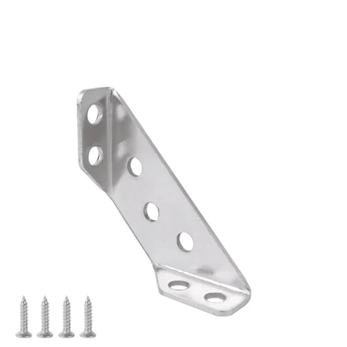 Winkelverbinder 10/1set Edelstahl Möbel Regal Stecker Schrank Unterstützung Befestigung Rahmen Ecke Klammer Mit Schraube(1 Set) von DSFIHJO