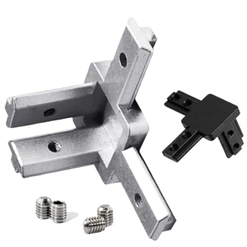 Winkelverbinder 8Pcs 3-Wege-Endverbinder Aluminium-Extrusionsprofil mit Schrauben(4040 sliver 8pcs) von DSFIHJO