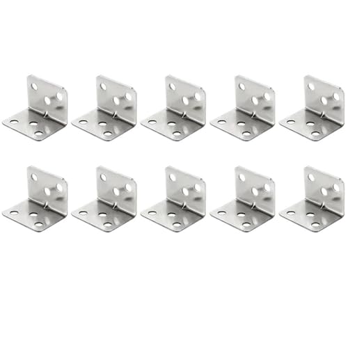 Winkelverbinder Edelstahl 90 Grad Feste Anschlüsse Möbel Bücherregal Schrank Ecke Code L Geformt(10pcs(6holes)) von DSFIHJO