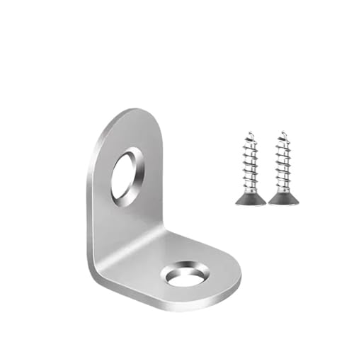 Winkelverbinder Edelstahl L Form Möbel Schrank Verschluss Ecke Klammer Regal Unterstützung Mit Schraube(1 Set-16x25mm) von DSFIHJO