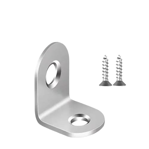 Winkelverbinder Edelstahl L Form Möbel Schrank Verschluss Ecke Klammer Regal Unterstützung Mit Schraube(1 Set-16x30mm) von DSFIHJO