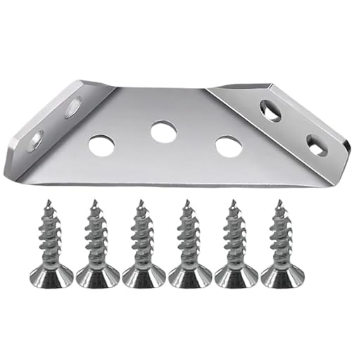 Winkelverbinder Edelstahl Möbel Regal Stecker Schrank Unterstützung Befestigung Rahmen Ecke Klammer Mit Schraube(1 Set) von DSFIHJO