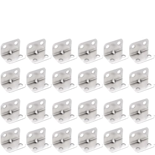 Winkelverbinder Edelstahl Universal for Schränke Schubladen Windows Holz Möbel 90 Grad(4 holes-20pcs) von DSFIHJO